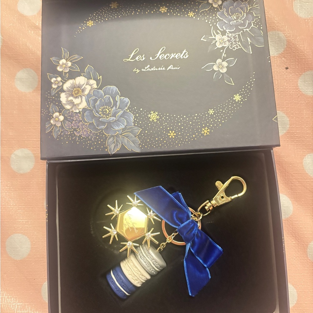 Laduree Limited Edition Blue and Gold Keychain